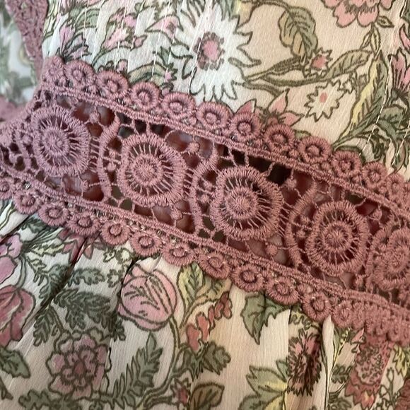 NWT TopShop Dress, Calico flowers, Rose Pink, 12 - Picture 8 of 11